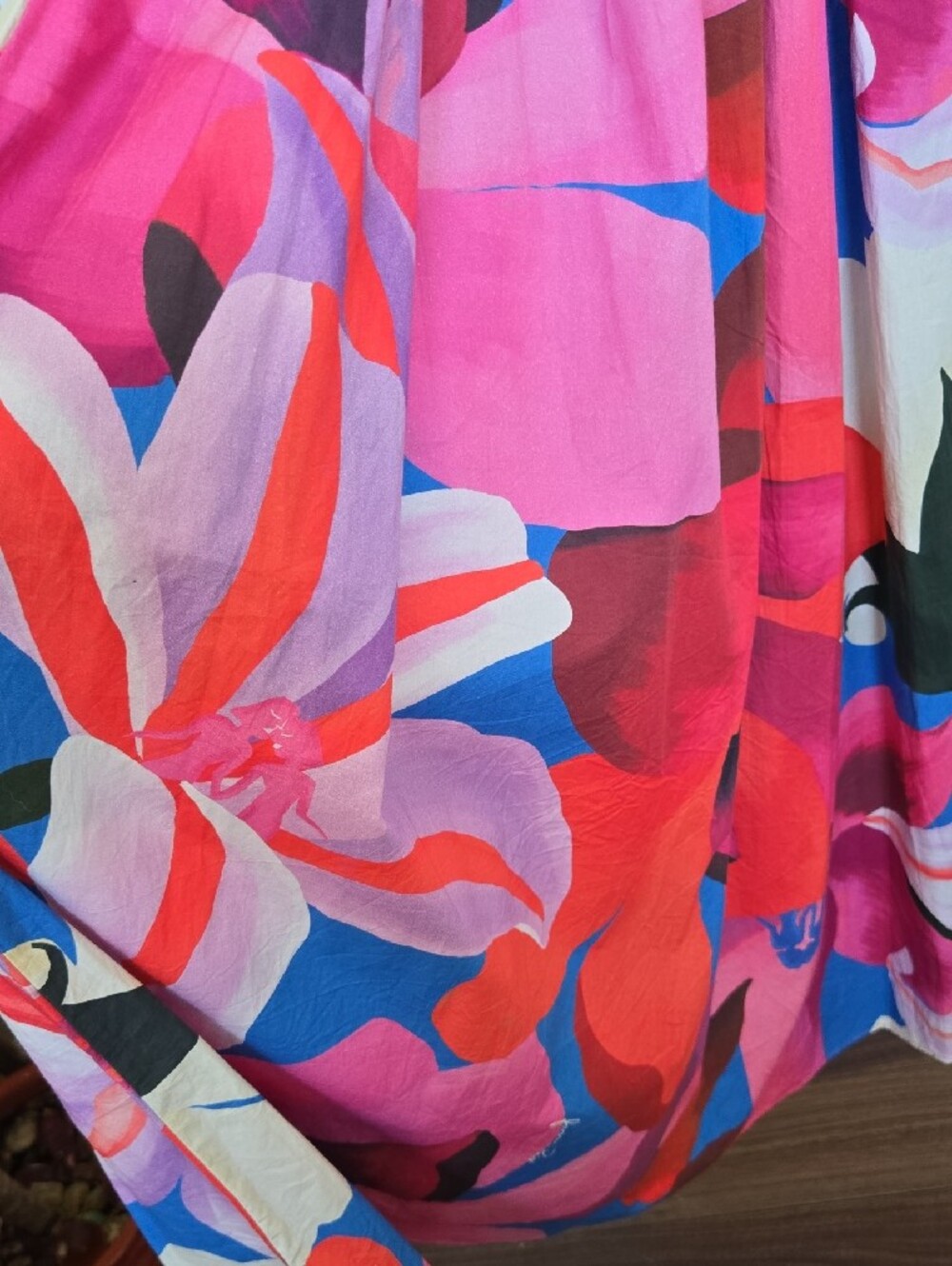 FARM Rio Color Festival Cover-Up Midi Dress Size S Braided Belt Resort Vacation - Picture 6 of 11